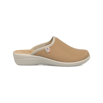 Ciabatte beige da donna con sottopiede in pelle Fly Flot, Ciabatte Donna, SKU p412001085, Immagine 0